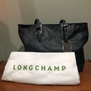 Longchamp LM Cuir Leather Shoulder Tote Bag